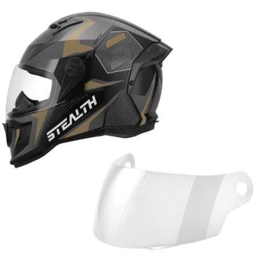 Imagem de Kit Capacete Fechado Pro Tork Stealth Concept + Viseira Cristal, CINZA