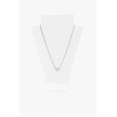 Imagem de Expositor de Colar Profissional, Suporte para Joias e Bijuterias em Branco, 18x5 cm, Display Vertical