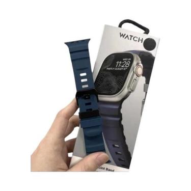 Imagem de Pulseira Esportiva De Silicone Para iWatch Ultra2 Apple Watch 46mm 49m