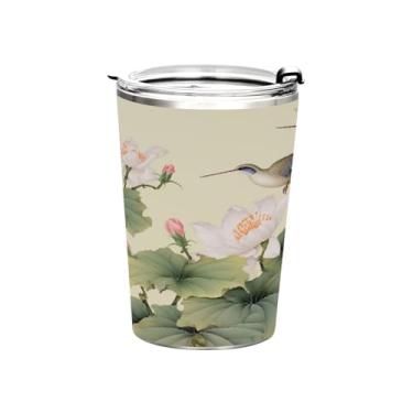 Imagem de Blueangle Copo de 350 ml com tampa e canudo, copo térmico de aço inoxidável isolado a vácuo para bebidas quentes e frias (351)