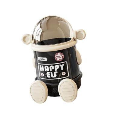 Imagem de Baoblaze Lixeira de mesa com design de, pequena cesta de papel, recipiente para lixo para lavanderia, dormitório, sala de estar ou, Sentado