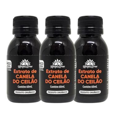Imagem de Kit Extrato Canela do Ceilão Pura Orgânica 60ml Kampo de Ervas