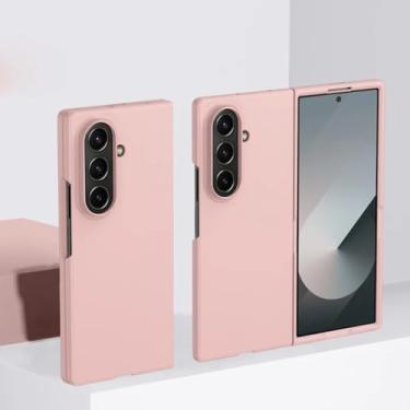 Imagem de Capa protetora para Samsung Galaxy Z Fold 7 6 5 3 4 Zfold7, estilo doce, fina e resistente (para Galaxy Z Fold6/Rosa)