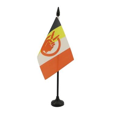 Imagem de AZ FLAG American Indian Movement Table Flag 4'' x 6'' - Native American Tribe Desk Flag 15 x 10 cm - Black Plastic Stick and BaseL8