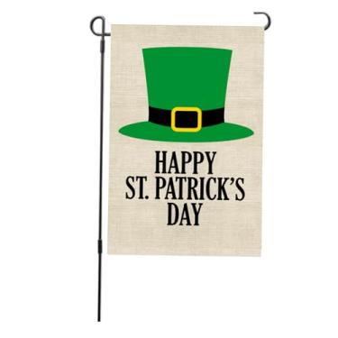 Imagem de StPatricksDayFlag GardenPolyester DoubleSidededFadeResistantSpringLeafDecorativeFlagOutdoorGardenLeafCourtyardPartyLawnFlag. (S04)