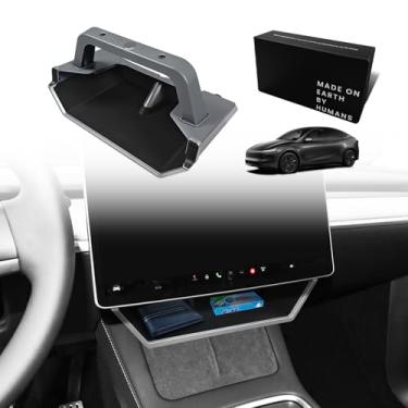 Imagem de BestEvMod Para 2026+ Tesla Model Y Juniper/2024+ Model 3 Highland Upgrade Under Screen Storage Ímã forte Instalar sem necessidade de fita com borda protetora para cantos de tela Design OEM