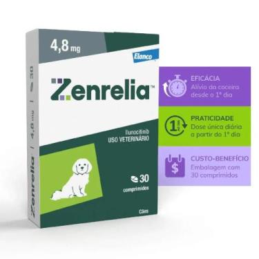 Imagem de Antialérgico Zenrelia para Cães com 30 comprimidos de 4,8 mg - ELANCO