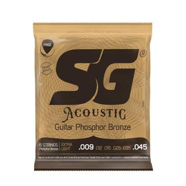 Imagem de Corda Sg P/ Violão Aço Phosphor/bronze Extra Light 9/45 - Ec0469
