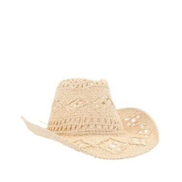 Imagem de Chapéu de Palha Trançada Modelo Country Ventilado para Praia - BAUARTE