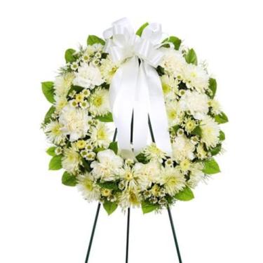 Imagem de Coroa Condolências Branco - FLORA SILVESTRINI