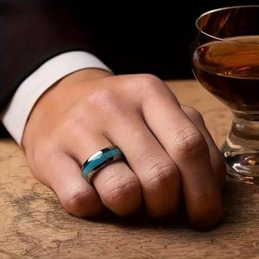 Imagem de Anéis empilháveis para mulheres, anel de compromisso de noivado moissanite de ouro grosso, presente de joia moderna para presente de Natal presente de amizade para mulheres dia dos namorados, Medium