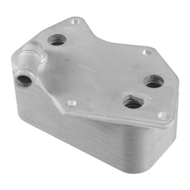 Imagem de VekAuto Refrigerador de óleo do motor compatível com Volkswagen Beetle Golf Jetta, Resfriador de óleo de transmissão de tom prateado de liga de alumínio durável