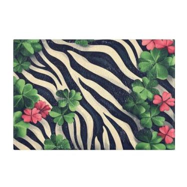 Imagem de Burbuja Tapete de banho St. Patrick Clover, tapete absorvente extramacio, com suporte antiderrapante para banheiro, banheira, chuveiro, 41 x 61 cm