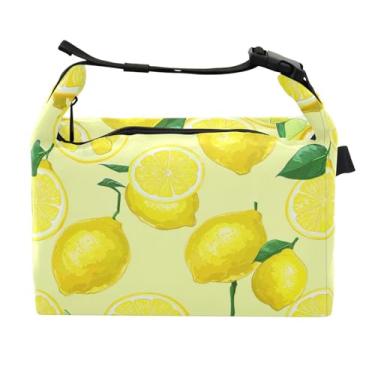 Imagem de STAYTOP Lancheira Fresh Lemon com fivela de alça, lancheira isolada para meninos e meninas, lancheira térmica para trabalho escolar