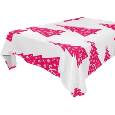 Imagem de Burbuja Toalha de mesa de pinheiros, toalha de mesa retangular, anti-rugas, grossa para decoração de jantar, cozinha, festa, 152 x 304 cm