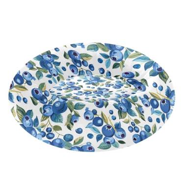 Imagem de SEHANY Cama fofa para cachorro de rosquinha de mirtilo, removível e lavável, pequena cama redonda para gatos, fofa, super macia, confortável para animais de estimação com fundo antiderrapante para