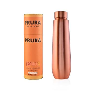 Imagem de PRURA Garrafa de água de cobre, um recipiente de cobre puro ayurvédico à prova de vazamento