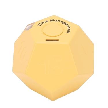 Imagem de Bewinner Temporizador de Cubo de 12 Lados, Temporizador de Produtividade, Sensor de Gravidade Flip Com Função de Lembrete, Temporizadores Visuais Recarregáveis ​​para TDAH, Aprendizagem (Amarelo)