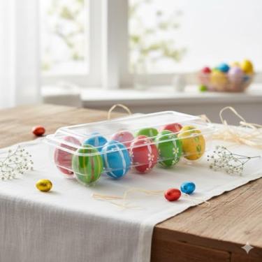 Imagem de Caixa Organizadora de Ovos Plástico Com Tampa 10 Unidades