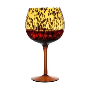 Imagem de Taças De Vinho Com Pé | Taças Estampadas de Leopardo 610 ml, De Vidro | Para Festa De Aniversário Natal Casamento Whiskey Cozinha Bar Ação De Graças Cerveja