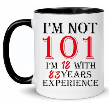 Imagem de Choinn Presentes de aniversário de 101 anos para mulheres, homens, 101 anos, presente de aniversário, caneca de café, ideias engraçadas de 1925 para presentes de aniversário de 101 anos - Dia dos Pais