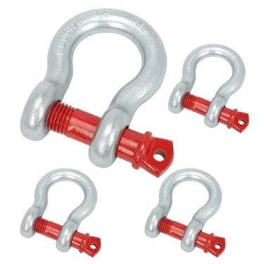 Imagem de lukar 4 peças manilha de âncora de 2,5 cm forjada, pino WLL # 8,50 toneladas (7,7 kg)