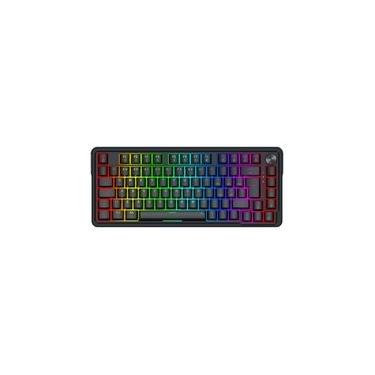 Imagem de Teclado Magnético Gamer Redragon UCAL, RGB, Switch Magnético, Layout 75%, Hot-Swap, ABNT2, USB Tipo-C, Preto - K673RGB-M