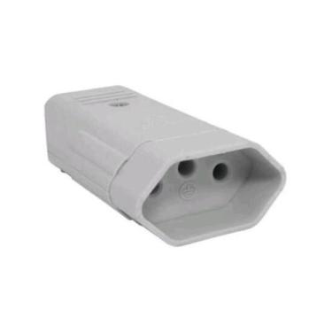 Imagem de Plug Fêmea 10a Reto 2p+t Branco - Perlex