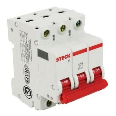 Imagem de Disjuntor Tripolar De 125a Curva C - STECK