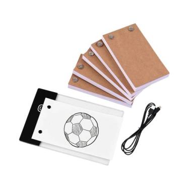 Imagem de Kit De Livro De Luz LED Com 300 Folhas De Papel Para Desenho, Animação