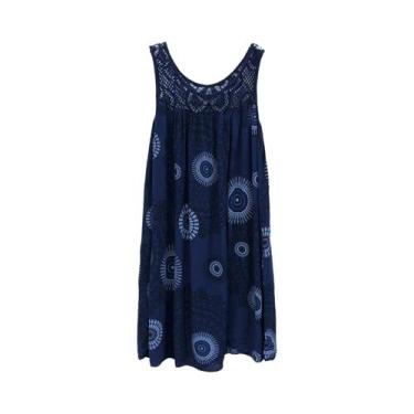 Imagem de Vestido Camisola Sem Mangas De Verão plus Size Para Mulheres Com Estam