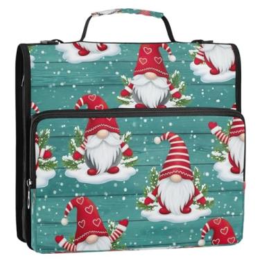 Imagem de Linda bolsa de fichário St com 3 anéis com alça de ombro, organizador de fichário com zíper comporta 500 folhas, pasta de documentos com vários bolsos para escola, escritório, viagens