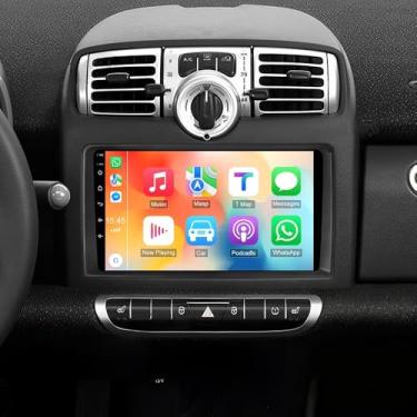 Imagem de Android 13 para Mercedes Smart Atualização de rádio 2005-2010, tela sensível ao toque de 22.9 cm, Smart Fortwo Stereo com câmera de reserva 2 + 32 G com conexão de espelho sem fio Carplay Android Auto