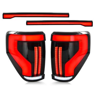Imagem de UQZ Conjunto de luzes traseiras para F150 2009-2014 Luzes traseiras de LED para caminhonete F150 de 12ª geração 2009 2010 2011 2012 2013 2014 Luzes traseiras/lâmpadas, Plug & Play (1 par, Plug & Play)