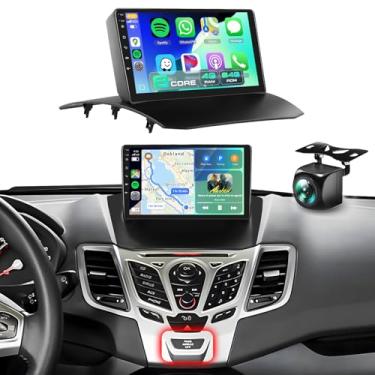 Imagem de Rádio de carro estéreo de 8 núcleos 4G + 64G para Ford Fiesta 2009-2016 com 5G WiFi DSP Carplay Android Auto, Sellrich 22.9 cm 1280P QLED tela sensível ao toque Fiesta Radio com Bluetooth 5.0 FM/RDS