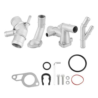 Imagem de Acouto Carcaça do Termostato Em Alumínio Fundido de, Tubo de água CNC MK4 1.8T, Flange da Mangueira de Resfriamento de Substituição Direta e Distribuição de água, Fácil Instalação - Compatível Com