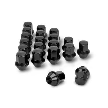Imagem de Porcas de roda Dynofit M14x1.5 pretas 20 unidades com 3,8 cm de altura