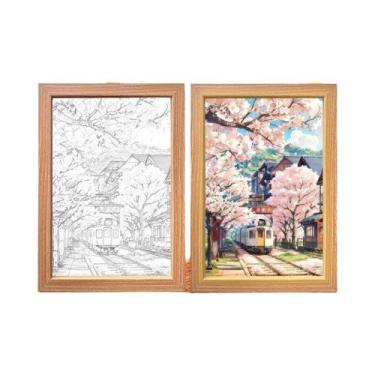 Imagem de Luminária LED Do Monte Fuji Com Moldura De Imagem, Luz De Parede Da Ci