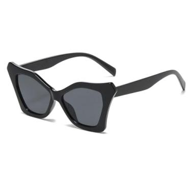 Imagem de HCHES Óculos de Sol Femininos Retro Luxo com Estampa Degradê de Leopardo, Proteção UV400 e Armação Preta