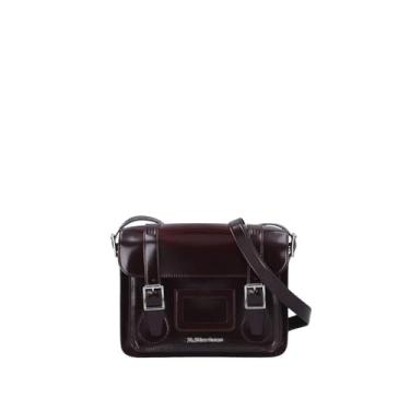 Imagem de Dr. Martens Bolsa feminina de 28 cm, Vermelho cereja Oxford Rub Off, 11"