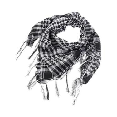 Imagem de Lenço Tático Unissex Keffiyeh Shemagh Para Proteção De Cabeça E Pescoç