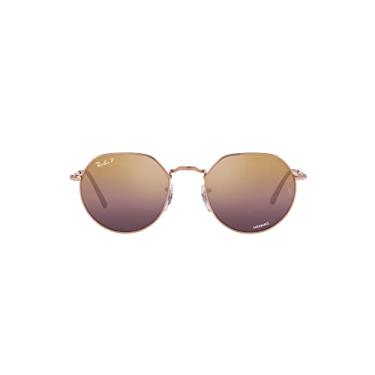 Imagem de Óculos de Sol Ray-Ban Polarizado Jack 0RB3565 9202G9 Tam 53 / Rose Gold - Lentes Vermelho Gradiente