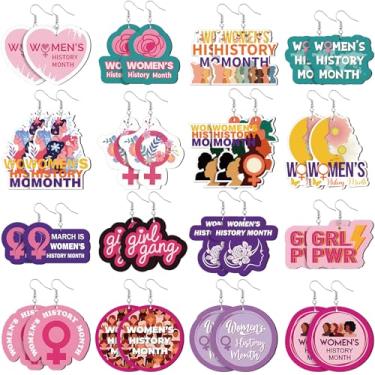 Imagem de Nosiny 16 pares de brincos de cavalo de corrida Derby para corrida de cavalos ocidentais a granel brincos pendentes de madeira joias ocidentais americanas, about 1.97 x 2.76 inches/ 5 x 7 cm (W x L),