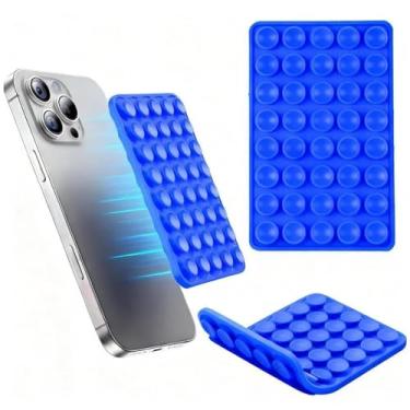 Imagem de Capa de telefone de sucção dupla face de silicone com montagem destacável, aderência adesiva Octoobuddyy para telefone acessórios mãos livres para selfies e vídeos para influencers TikTok itens em