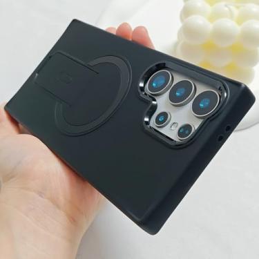 Imagem de Capa traseira fosca para carregamento sem fio para Samsung Galaxy S25 edge, S23, S24 Ultra Plus e S24 FE (para Galaxy S25 Ultra/Preto Total)