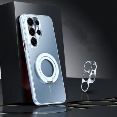 Imagem de Capa protetora para Samsung S25 Ultra, S25, Galaxy S24 Ultra e S23 (com suporte metálico azul para Galaxy S24 Ultra)