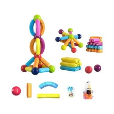 Imagem de Conjunto De Blocos De Construção Magnéticos Montessori Para Crianças M