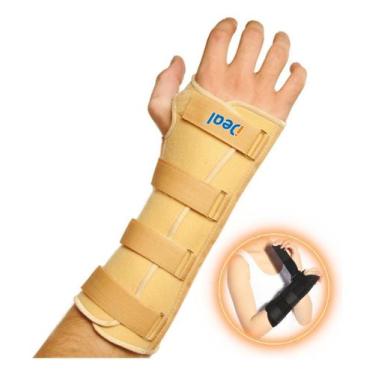 Imagem de Munhequeira Órtese Imobilizador Longo Direito Bege G - Ideal Produtos 