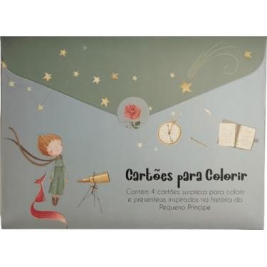 Imagem de Kit com 4 Cartões para Colorir – Pequeno Príncipe - Papel 180g - Envelope Ilustrado