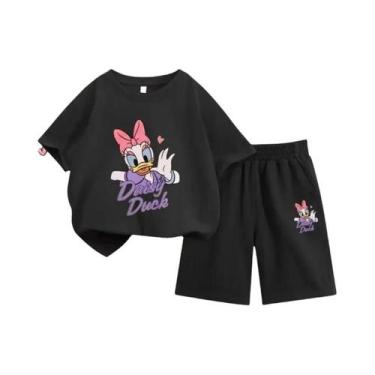 Imagem de Conjunto De Roupas De Verão Para Crianças Com Estampa De Margarida E M